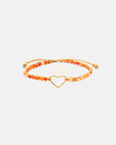 Carnelian Brazil Heart | Gold