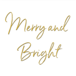 Manufacturing: Gold Foil Swing Tag - Merry and Bright