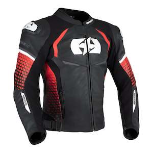 Oxford Nexus 1.0 Leather MS Jacket - Black / Red