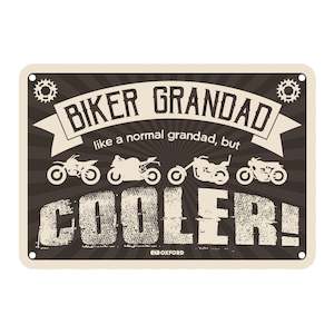 Oxford Garage Metal Sign: "Biker Grandad Cooler"