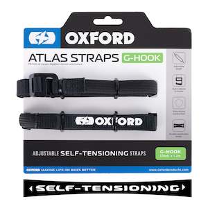 Accessories: Oxford Atlas G-Hook 17mm x 1.2m - Black (Pair)