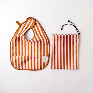 Saylor Mae Sleeveless Waterproof Bibs - Honey Stripe