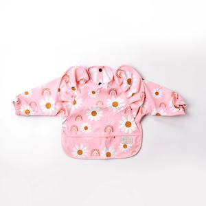 Saylor Mae Long Sleeve Waterproof Bibs - Daisy Bow