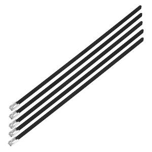 Motor vehicle part dealing - used: Nuke Stainless steel locking ties, 4.6mm x 200mm Black, 5pcs (Order in)