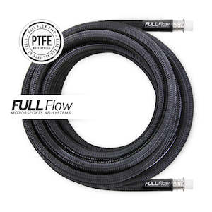 Nuke Black Nylon PTFE Stainless Braided Fuel Hose AN-6, 1m length