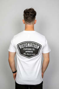 Autonation Mens Check Tee - white