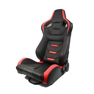 Motor vehicle part dealing - used: Bucket Seat Reclinable - Sport Style Black/Red