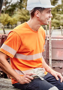 ZH510 - Syzmik - Mens Hi Vis Segmented Cotton T-Shirt