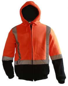 PCH1075 - Caution - Full Zip Premium Lined Hoodie (Day/Night)