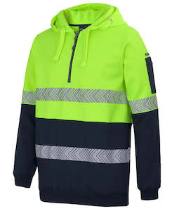 6HZSH - JB's Wear - Hi-Vis 1/2 zip Segmented Tape Hoodie (Day & NIGHT) up to 9XL