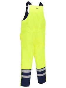 Clothing manufacturing: BAB6452T - Bisley - Taped Hi Vis Freezer Bib & Brace Coverall