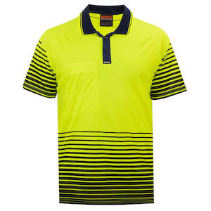 231051Y - Bison - Day Only Striped Polyester Polo