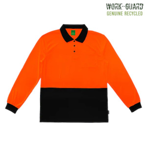 R482X - Workguard - Recycled Hi Vis Longsleeve Polo