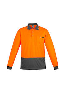 Clothing manufacturing: ZH410 - Syzmik - Mens Comfort Back L/S Polo