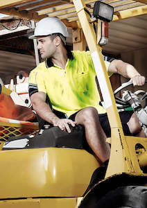 Clothing manufacturing: ZH237 - Syzmik - Mens Hi Vis Squad S/S Polo