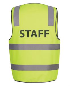 6DNS6 - JB's Wear - Hi-Vis (Taped) Safety Vest - STAFF