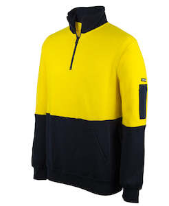 6HVFM - JB's Wear - Hi Vis 310g Cotton 1/2 Zip Fleece - NEW