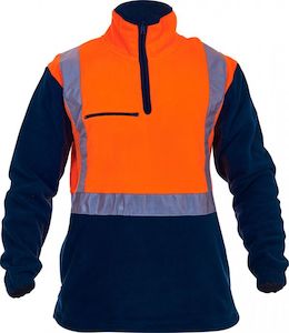 Clothing manufacturing: PCF1012 - Caution - Polar Fleece 1/2 Zip Tunic (Day/Night) - 380gm