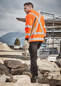 Clothing manufacturing: ZT660 - Syzmik - Unisex Hi Vis X Back Rail Jumper