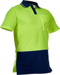 PCP1250 - Caution - Hi-Vis Cotton Backed Polo (Day Only)