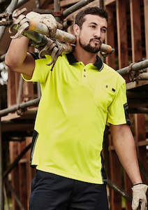 ZH465 - Syzmik - Mens Reinforced Hi Vis Squad S/S Polo