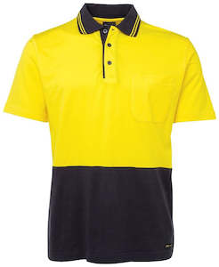 6CPHV - JB's Wear - Hi-Vis 100% Cotton Short Sleeve Polo (Day) - 180gsm - 6CPHV