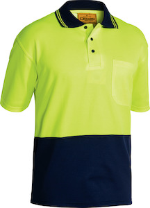 Clothing manufacturing: BK1234 - Bisley - Two Tone Hi-Vis Polo Short sleeve - Cotton Face Inner