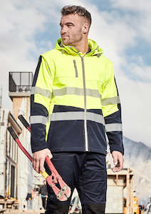 ZJ453 - Syzmik - Unisex Hi-Vis (2-in-1) Stretch Softshell Taped Jacket