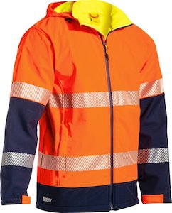 BJ6934T - Bisley - Hi-Vis Taped Ripstop Bonded Two Tone Softshell Jacket