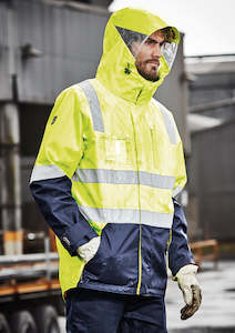 ZJ532 - Syzmik - Mens Hi Vis 4 in 1 Waterproof Jacket