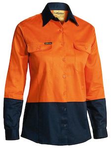 BL6267 - Bisley - Womens Hi-Vis Two Tone Drill Shirt - Import