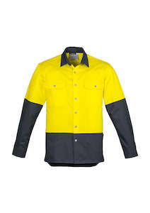 ZW122 - Syzmik - Mens Hi Vis Spliced Industrial Shirt