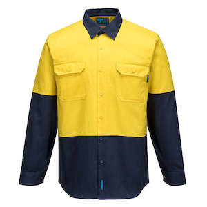 Clothing manufacturing: MS901 - Prime Mover - Hi-Vis Regular weight 185g Long sleeve Shirt