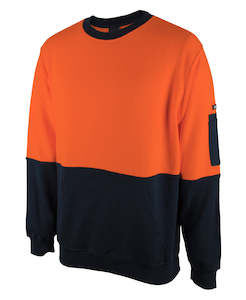 Clothing manufacturing: 6HVCM - JB's Wear - Hi-Vis 310gsm Cotton Crew Neck Fleece