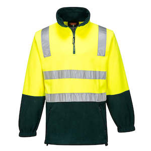 MF215 - Prime Mover - Hi-Vis Two Tone Taped Polar Fleece 1/4 Zip (Day & NIGHT)