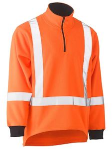 BK6249XT - Bisley - Taped TTMC Hi-Vis Polar Fleece 1/4 Zip Pullover