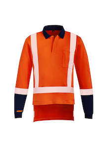 ZH670 - Syzmik - Mens Orange Flame TTMC-W17 X Back Taped Polo