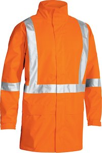 BJ6968T - Bisley - Hi-Vis TTMC Cross Back Taped Waterproof Mesh lined Jacket - Clearance