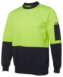 6HVCN - JB's Wear - Hi Vis Crew Neck Sweatshirt - Day Certification