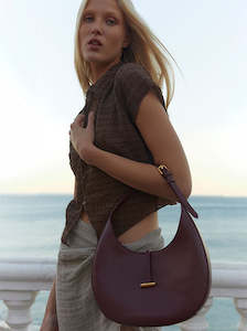 Moon Shoulder Bag burgundy