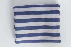 Clothing wholesaling: The Classic Stripey in Sailor blue + Silver Grey Baby Blanket