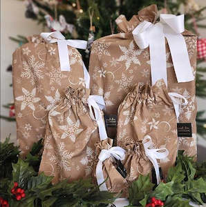 Reusable Gift Bags - Snowflake