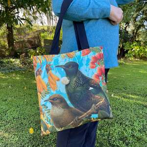 Botanical Tūī Tote Bag