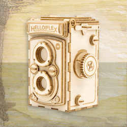 Retro Camera Photo Frame 3D Wooden Puzzle