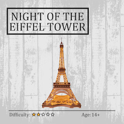 Night of the Eiffel Tower 3D Wooden Puzzle