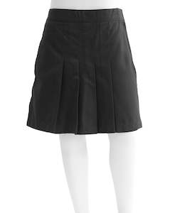 Textile product manufacturing: School Front Pleat Skort - Black