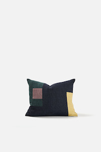 Citta Build Cushion Cover - Blue Black/Multi 45x35cm