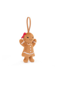 Jellycat Festive Folly Gingerbread Ruby Beige 2x6x10cm