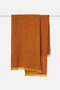 Citta Waffle Wool Blanket - Honey/Orange Peel 150x180cm