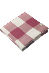 Nature Baby Dune Blanket - Rhubarb Check